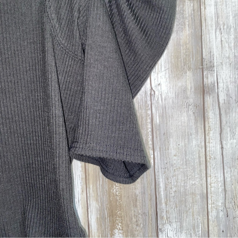 FP We The Free Gray Night Lily Puff Sleeve Blouse - Picture 3 of 6